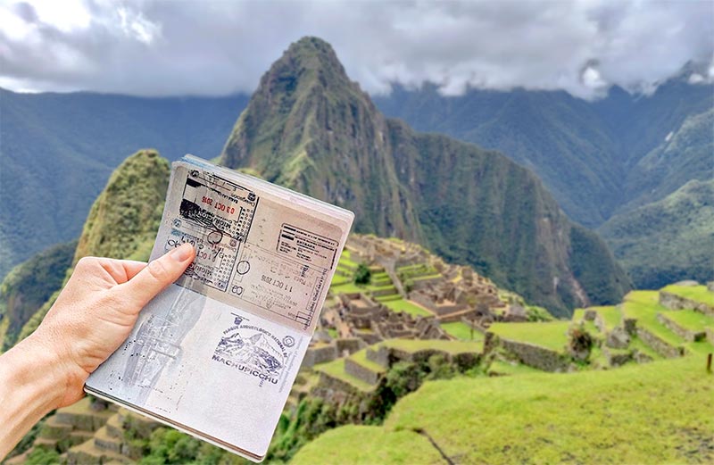 Pasaporte con el sello Postal de Machu Picchu