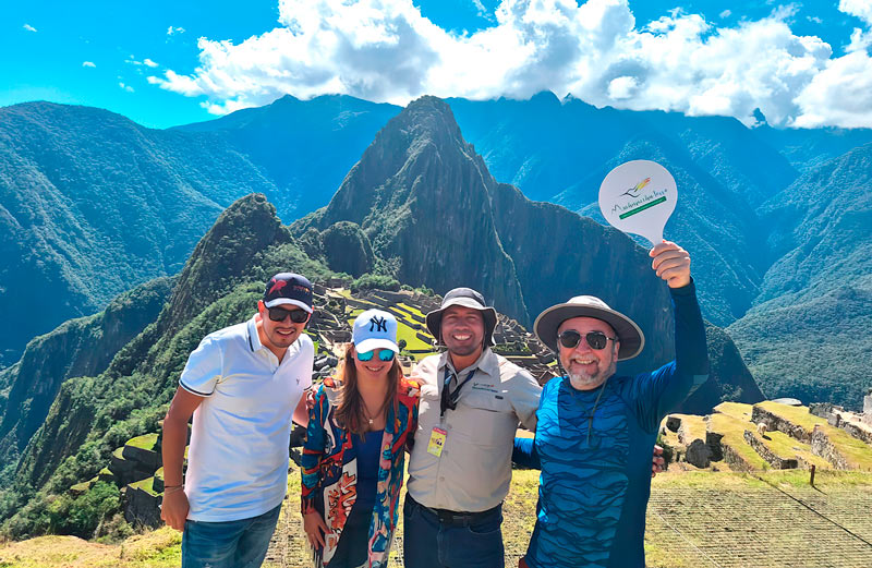 Tourists enjoying in Machu Picchu